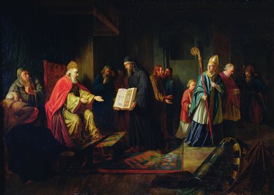 Vladimir Svyatoslavich the Great Choosing the Religion in 987 by Johann Leberecht Eggink